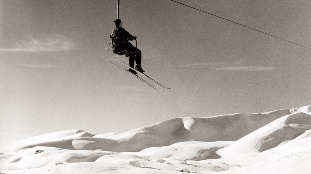 Oude skilift Wolkenstein. Dantercepies.